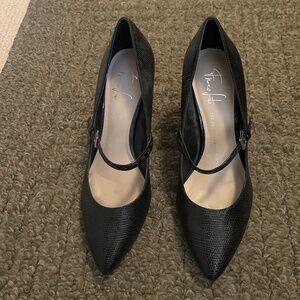 Franco Sarto The Artist's Collection Black 3.5" High Mary Jane Heels - Size 8